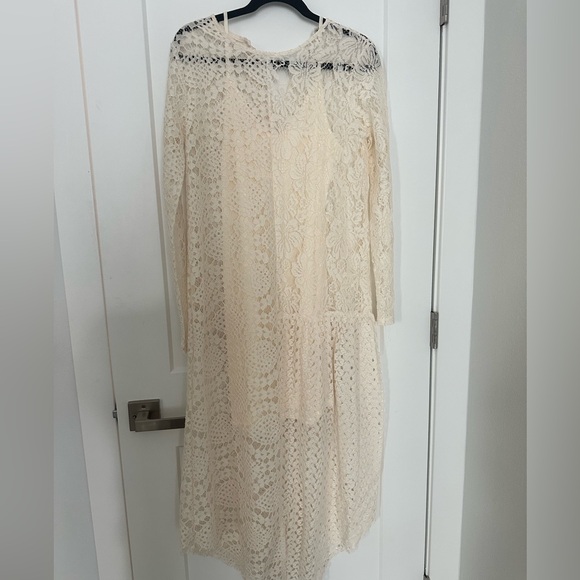 Zara | Dresses | Zara Cream Lace Dress | Poshmark